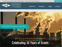 Tablet Screenshot of horowitz-foundation.org